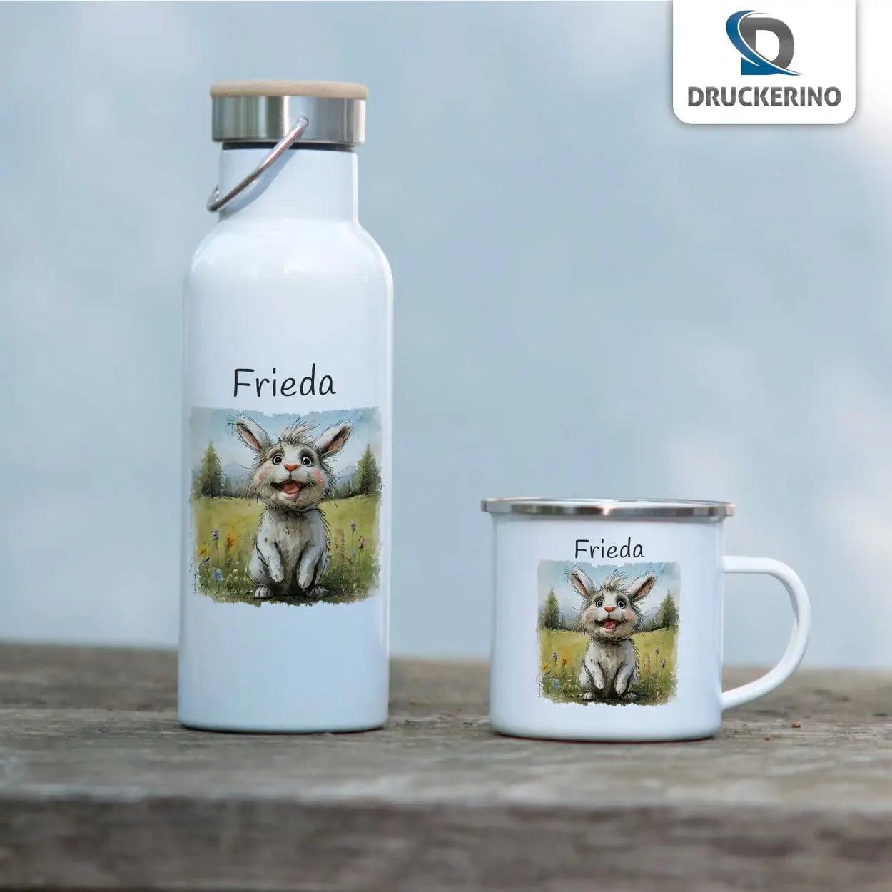 Emaille Tasse Zauberhase - Druckerino