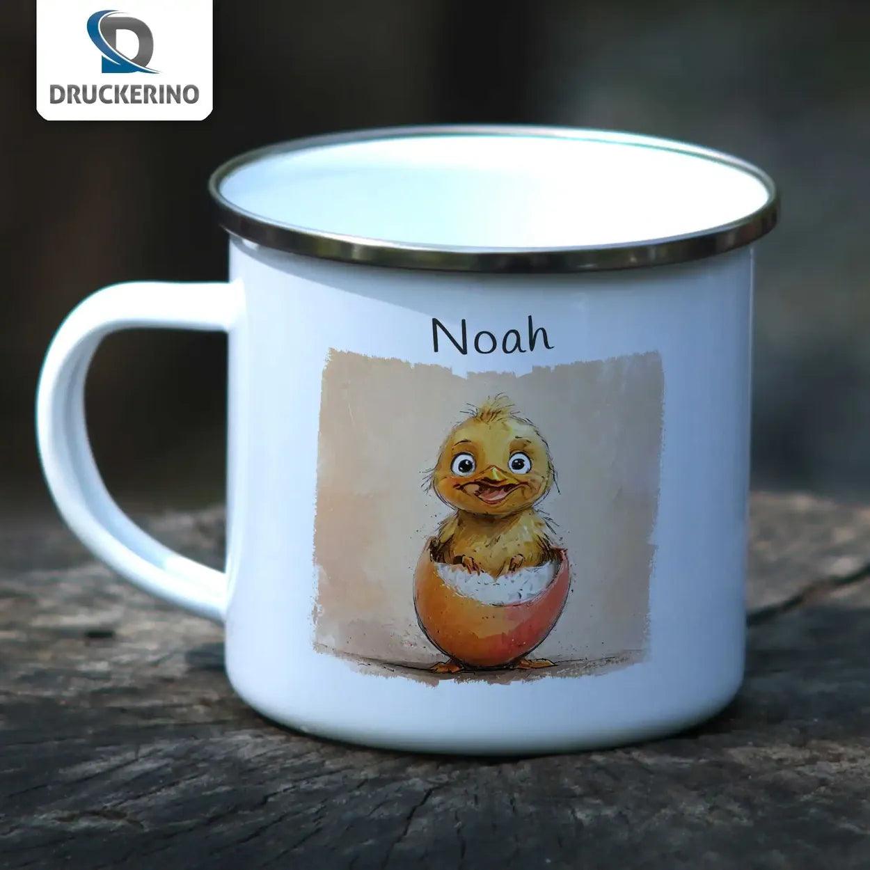 Emaille Tasse Zauberküken - Druckerino