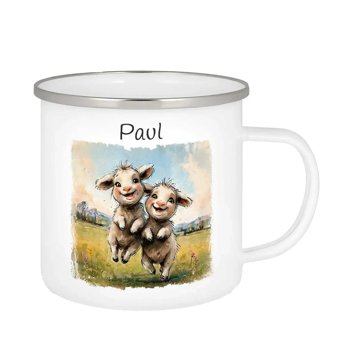 Emaille Tasse Zauberlämmer - Druckerino