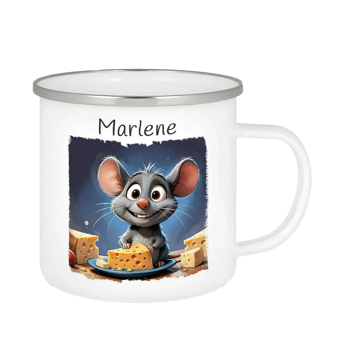 Emaille Tasse Zaubermaus - Druckerino
