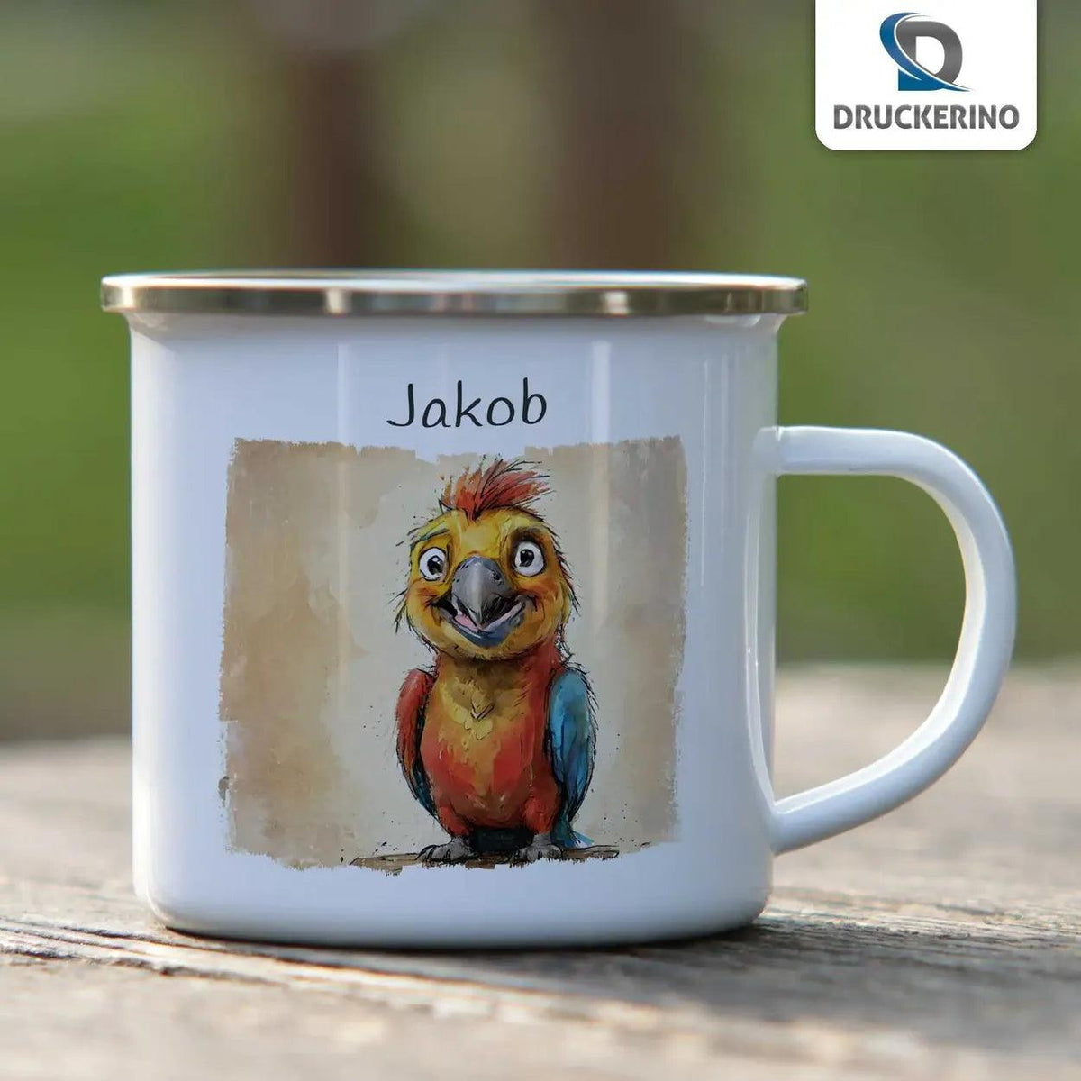 Emaille Tasse Zauberparadies - Druckerino