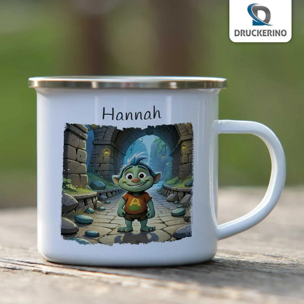 Emaille Tasse Zauberwald-Abenteuer - Druckerino