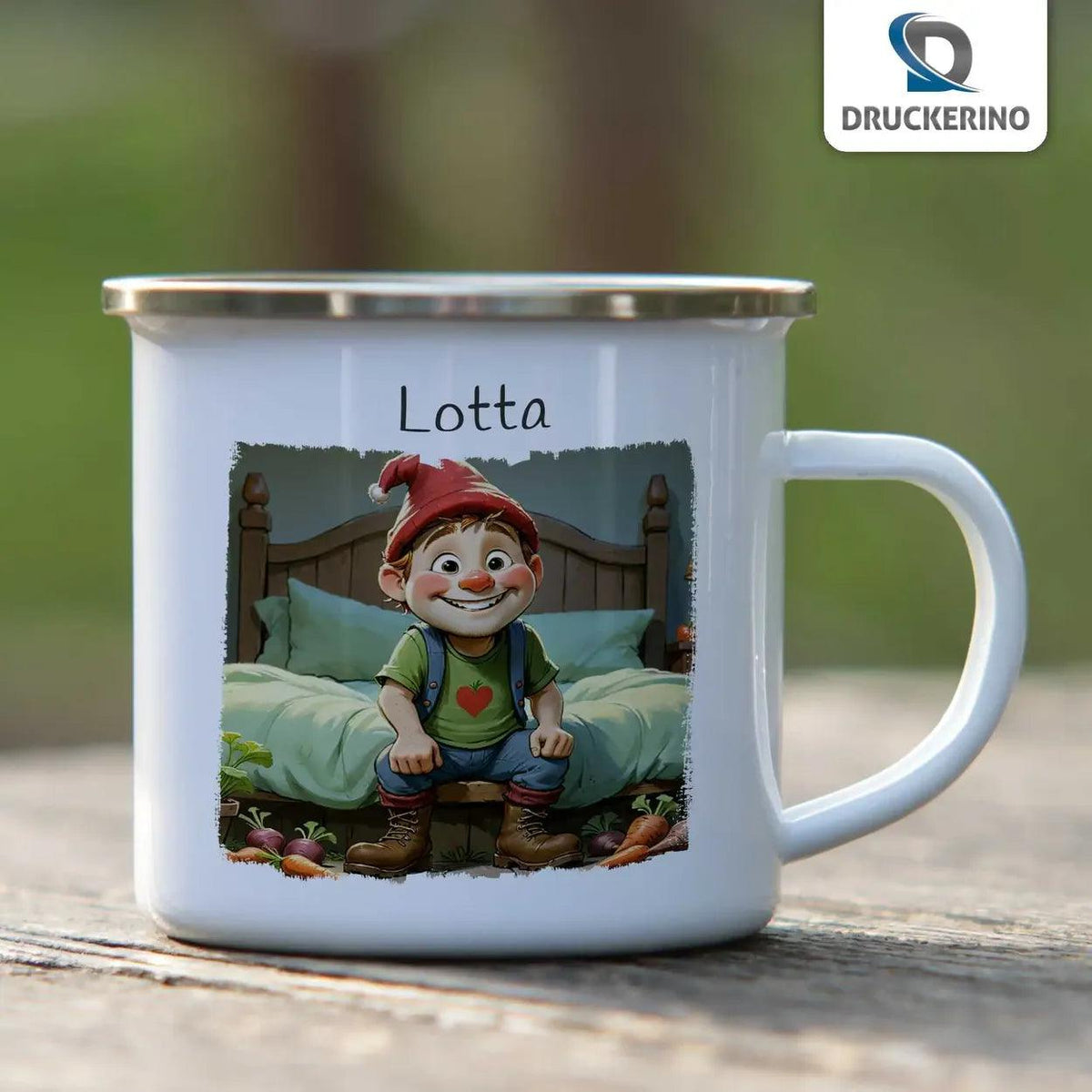 Emaille Tasse Zauberwald - Druckerino