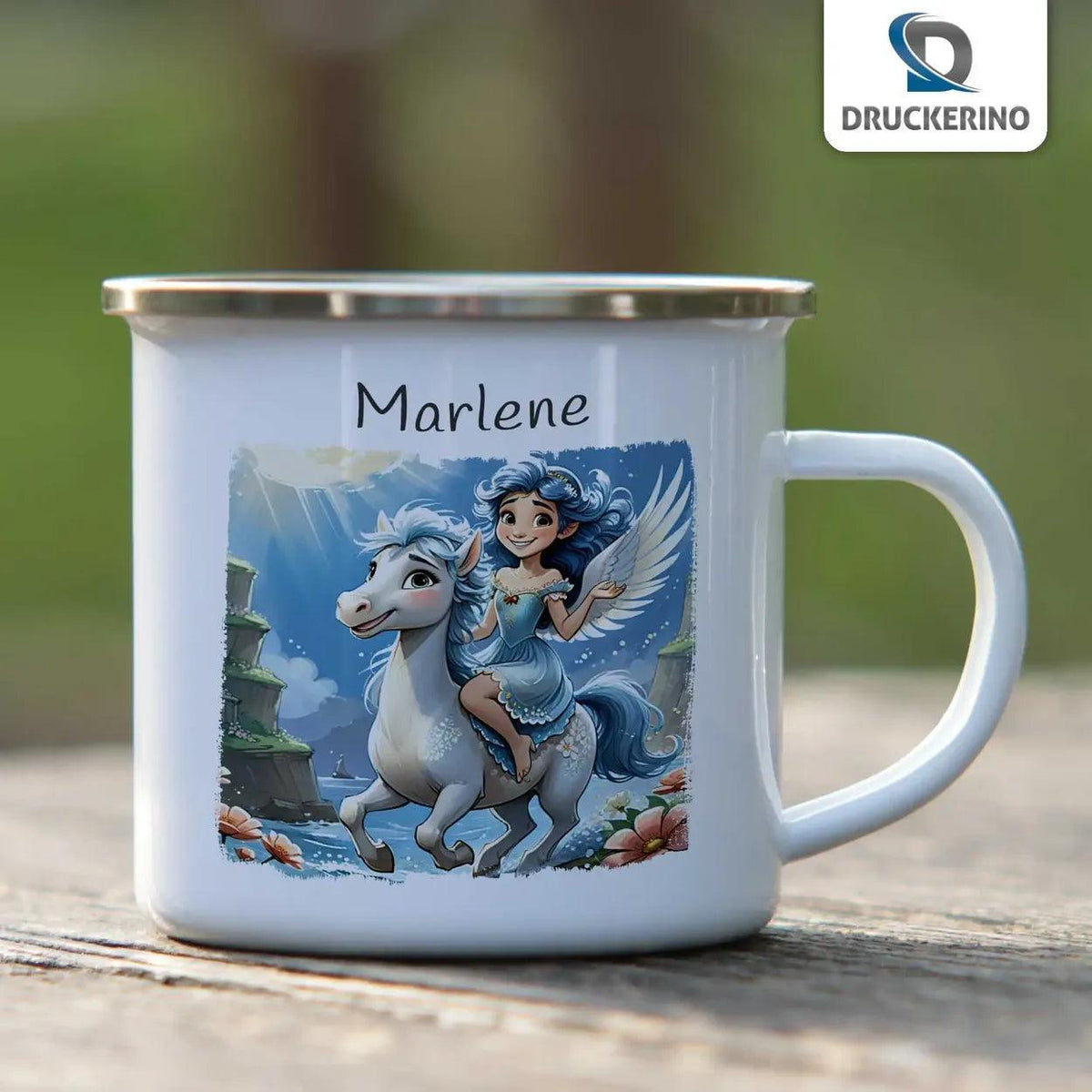 Emaille Tasse Zauberwald Freunde - Druckerino