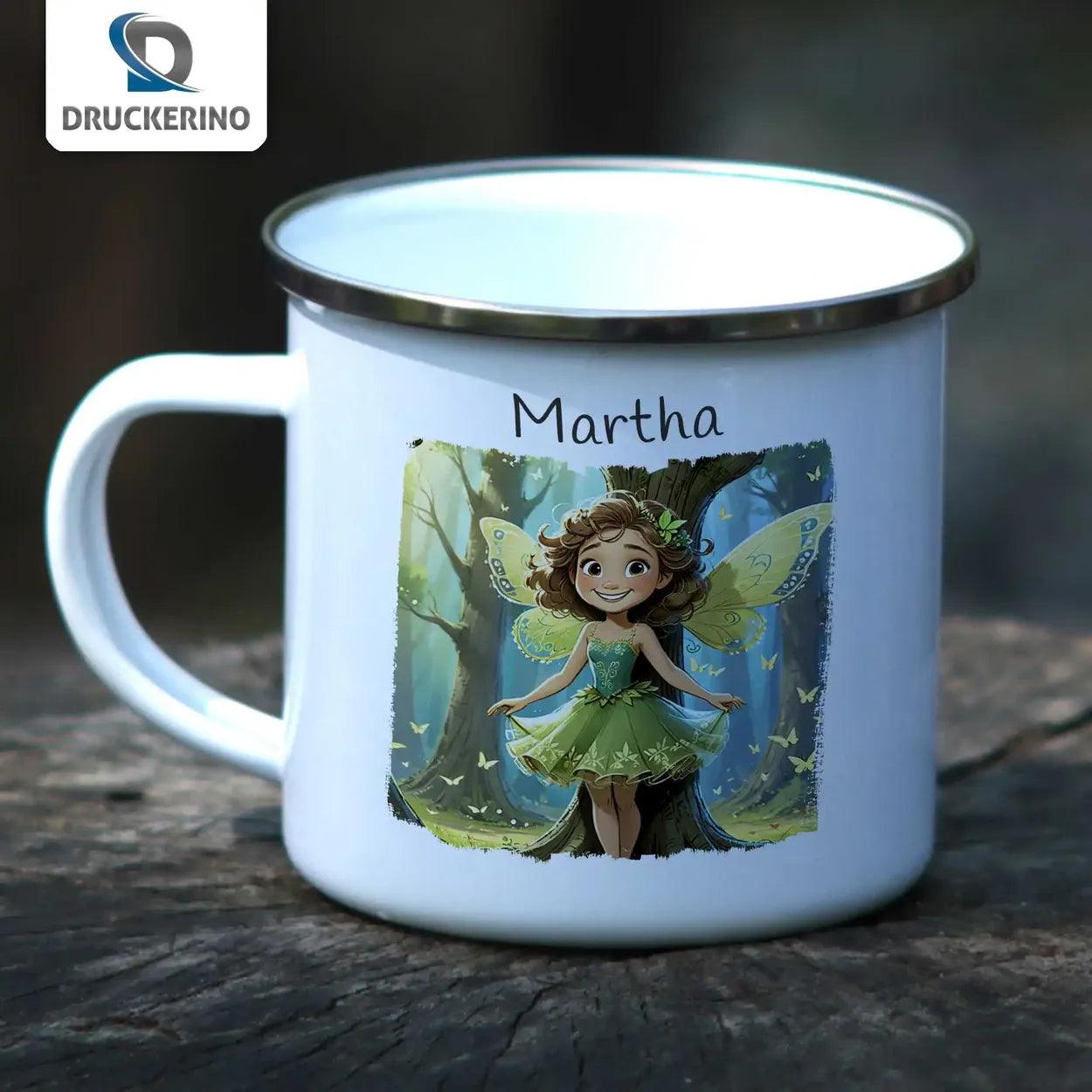 Emaille Tasse Zauberwaldfeen - Druckerino