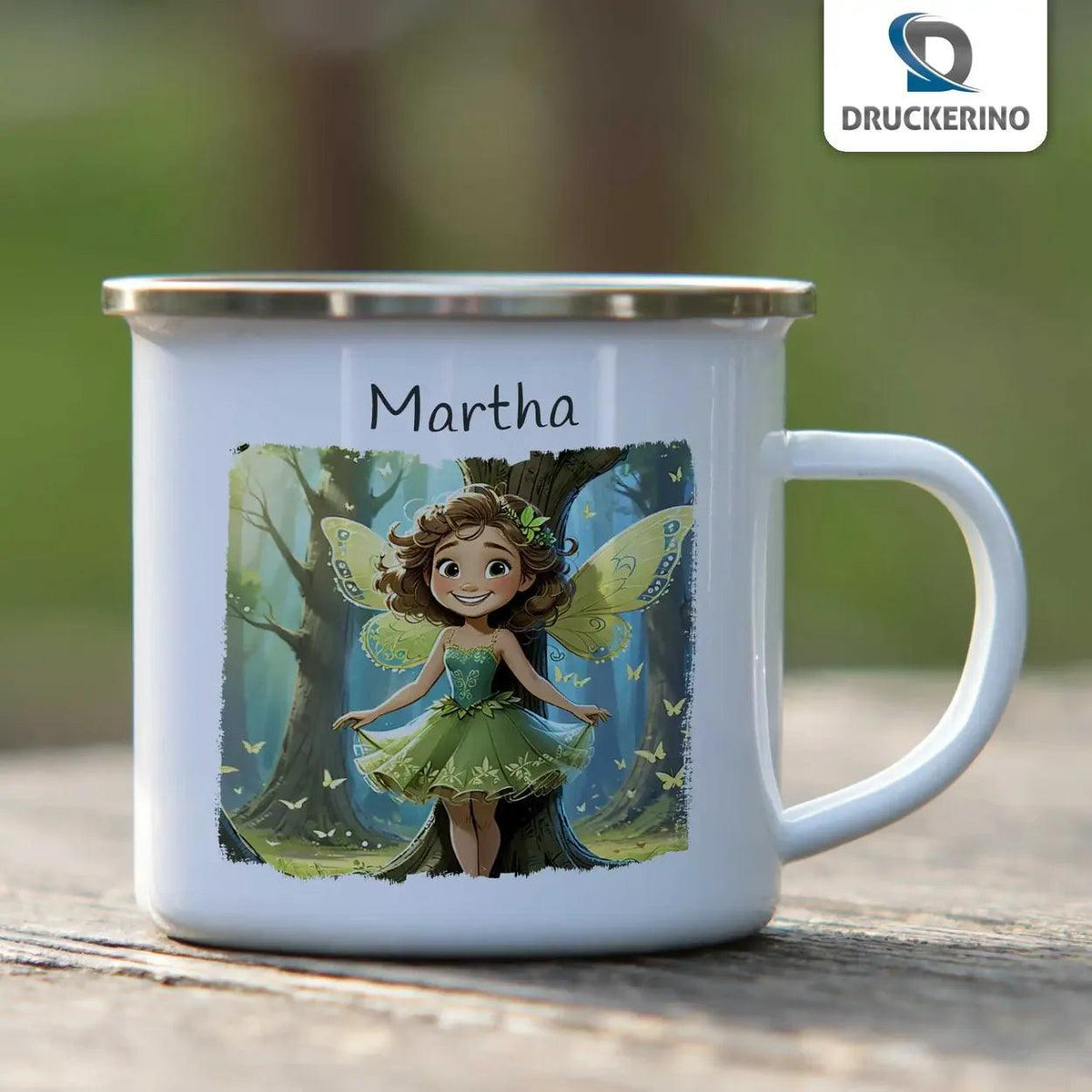 Emaille Tasse Zauberwaldfeen - Druckerino