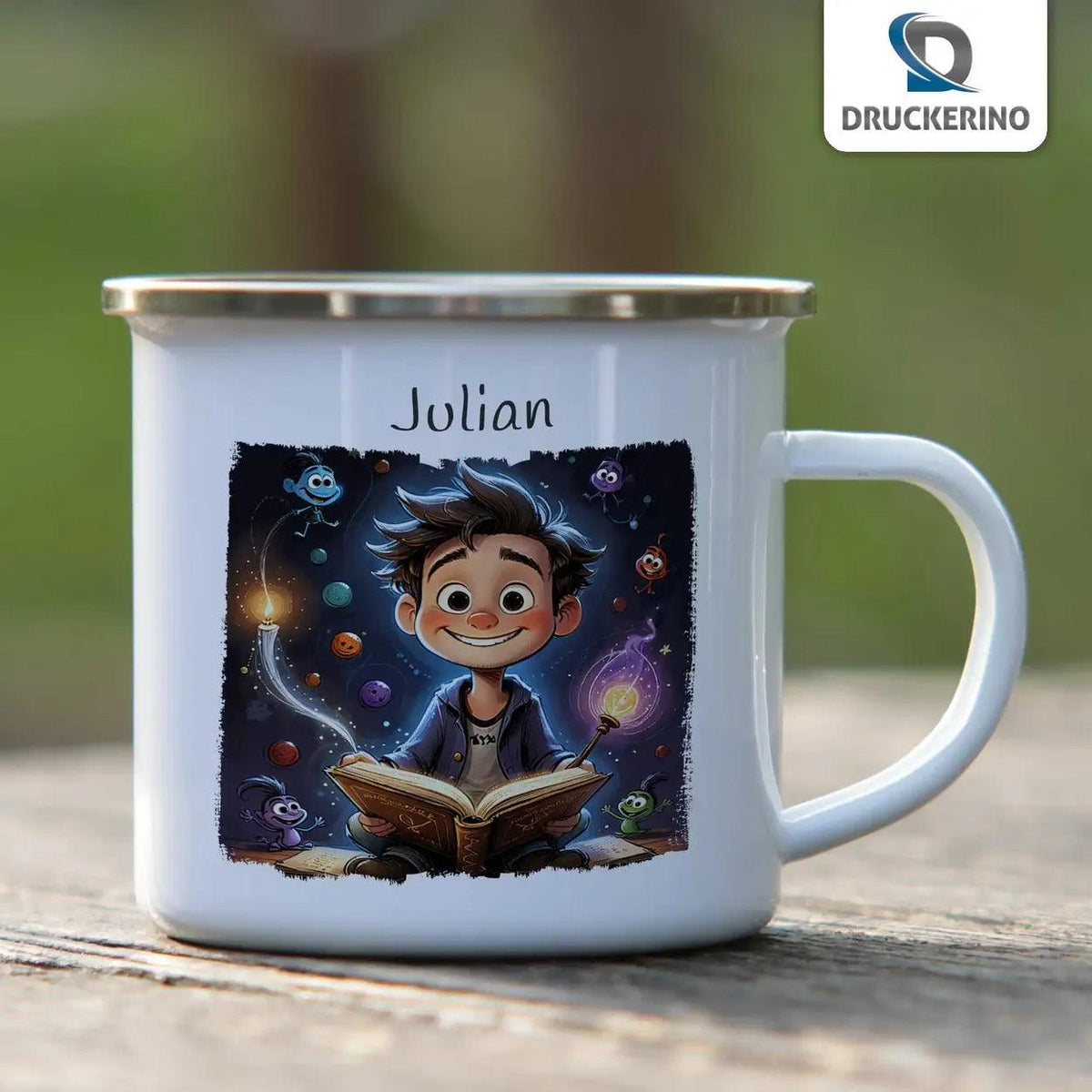 Emaille Tasse Zauberwelten - Druckerino