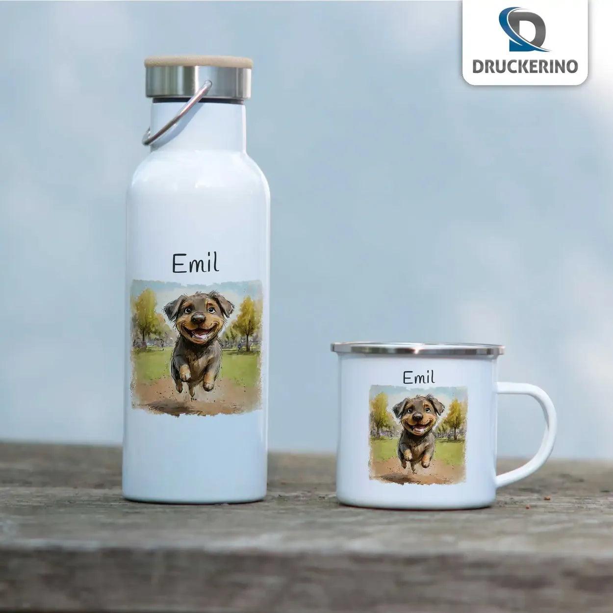 Emaille Tasse Zauberwelten Hund - Druckerino