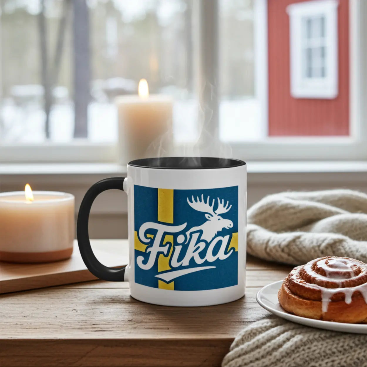 Schweden Elch Fika Tasse | Souvenir & Geschenk für Schwedenfans