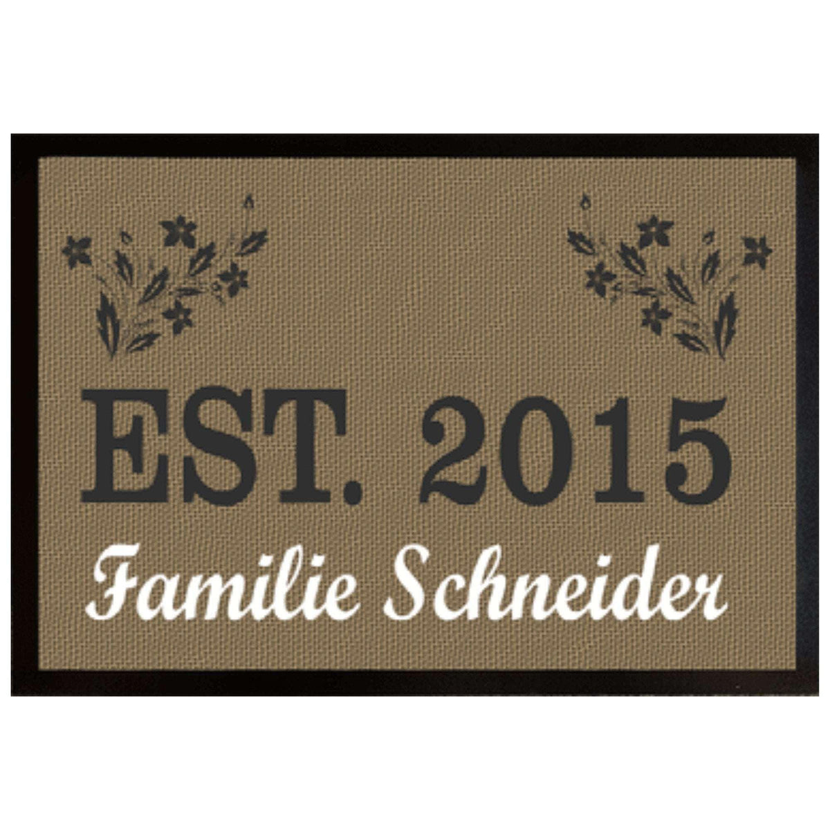 Fußmatte - Est. mit Familiennamen und Jahresangabe - Druckerino