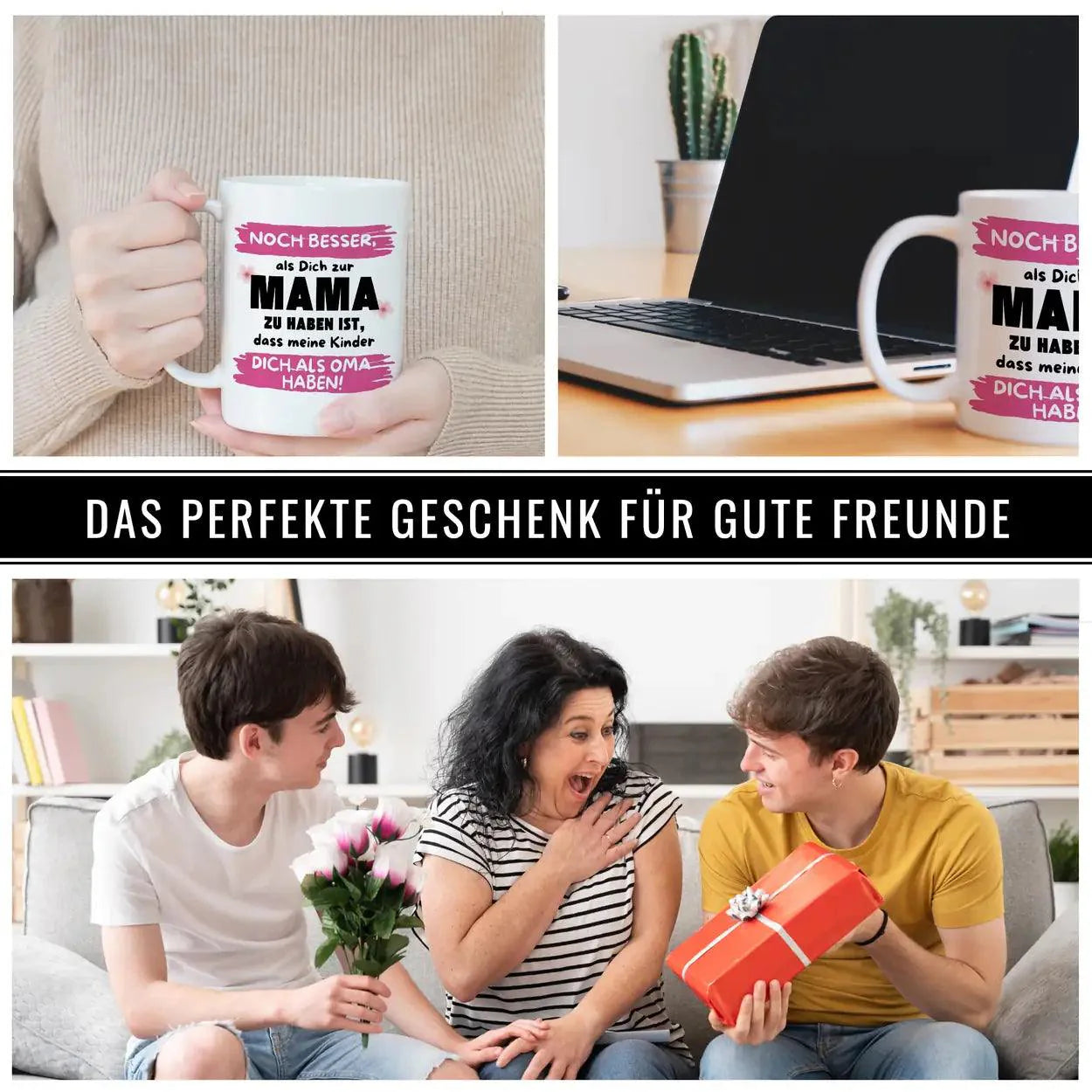 Geschenk für Mama & Oma – Tasse mit Spruch zum Muttertag - Druckerino