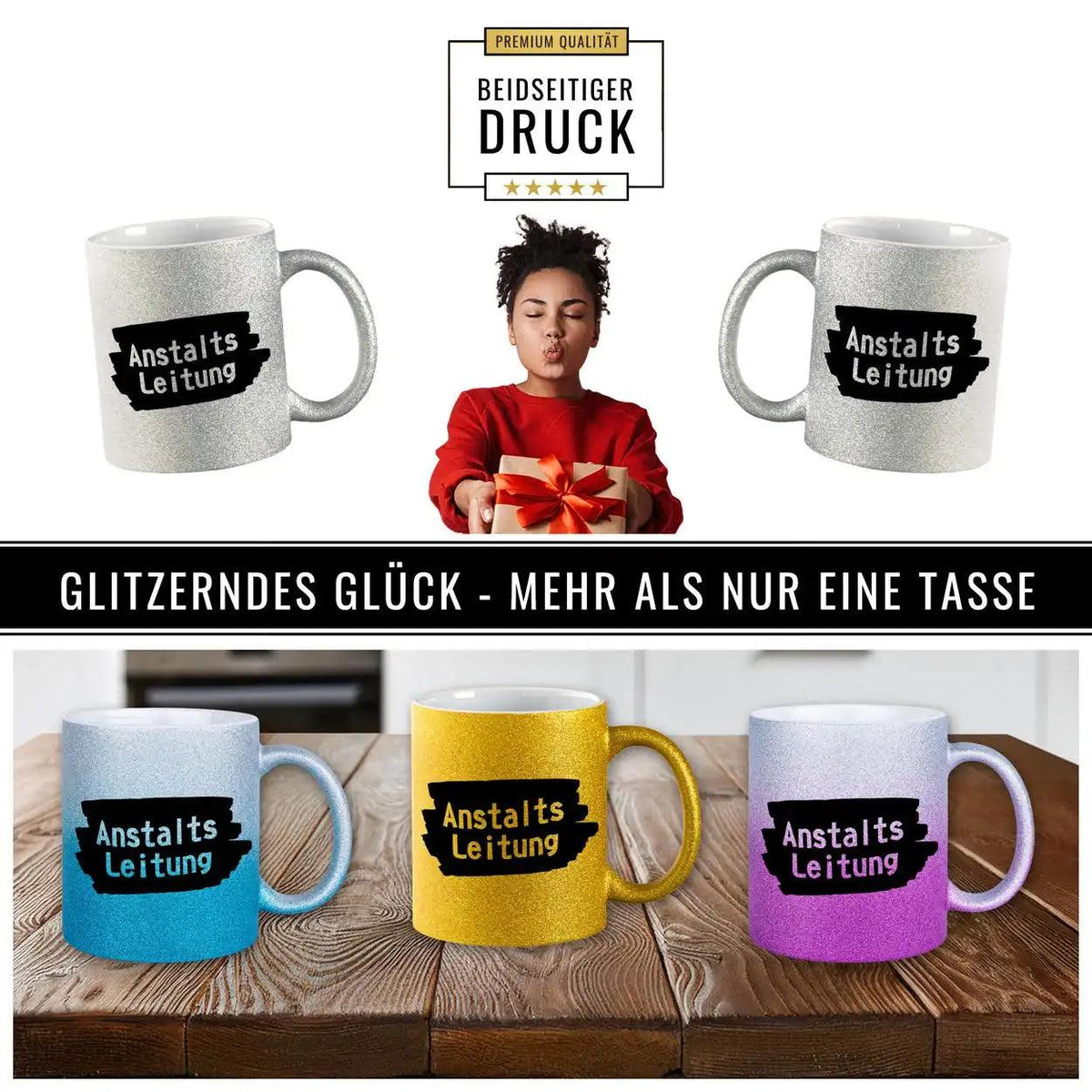 Glitzertasse - Anstaltsleitung - Druckerino