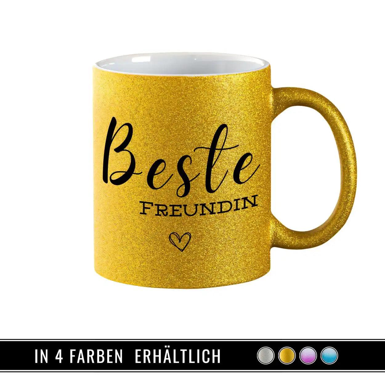 Glitzertasse - Beste Freundin - Druckerino