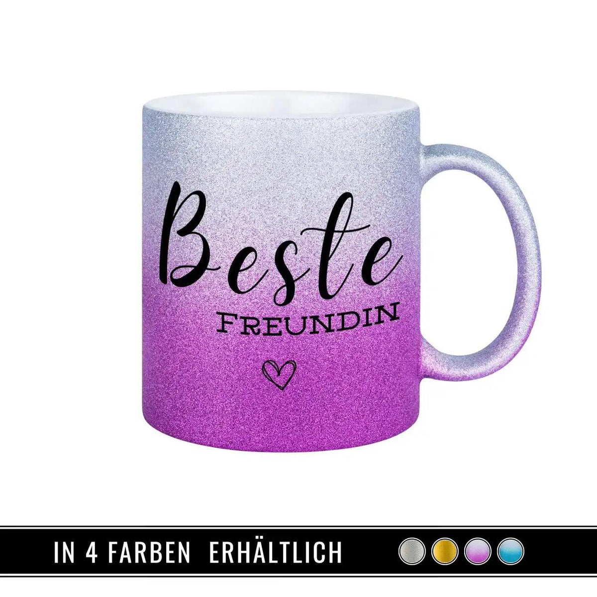 Glitzertasse - Beste Freundin - Druckerino