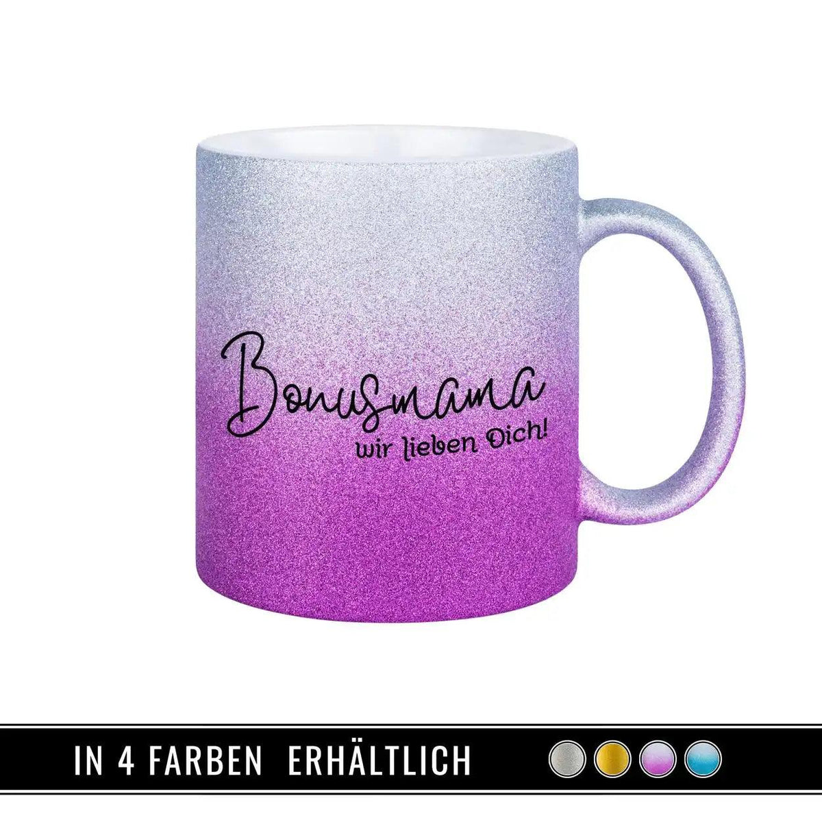 Glitzertasse - Bonusmama - Druckerino