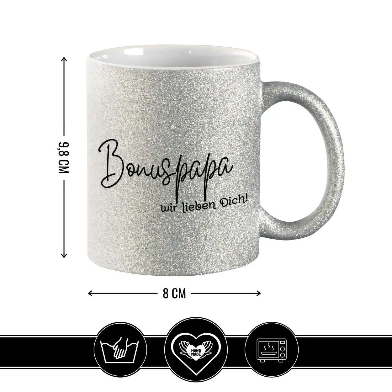 Glitzertasse - Bonuspapa - Druckerino