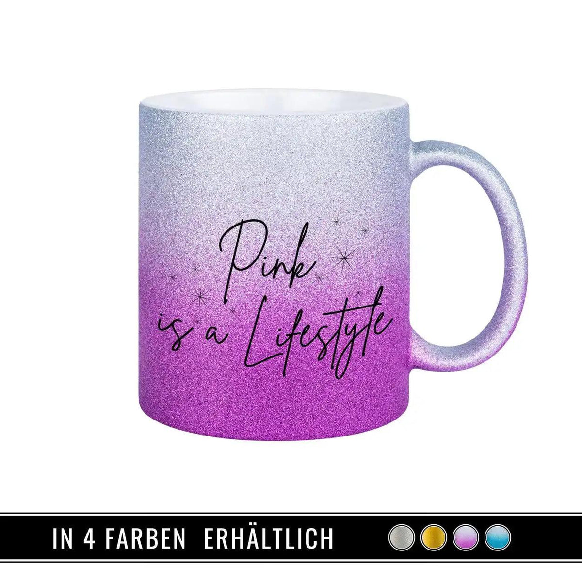 Glitzertasse - Pink is a Lifestyle - Druckerino