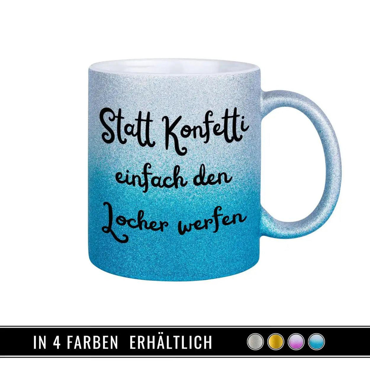 Glitzertasse - Statt Konfetti einfach den Locher werfen - Druckerino