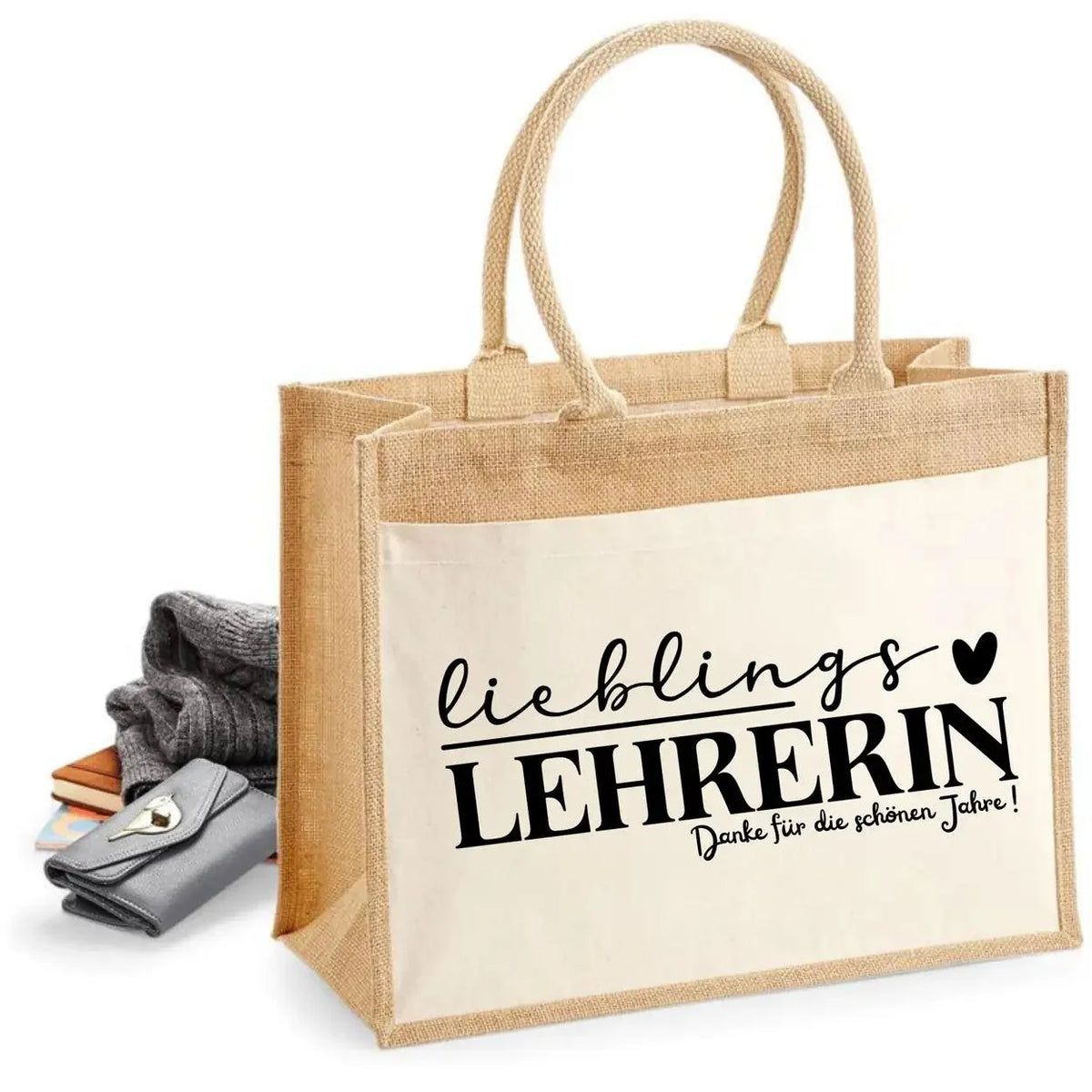 Jutetasche Lieblingslehrerin - Druckerino