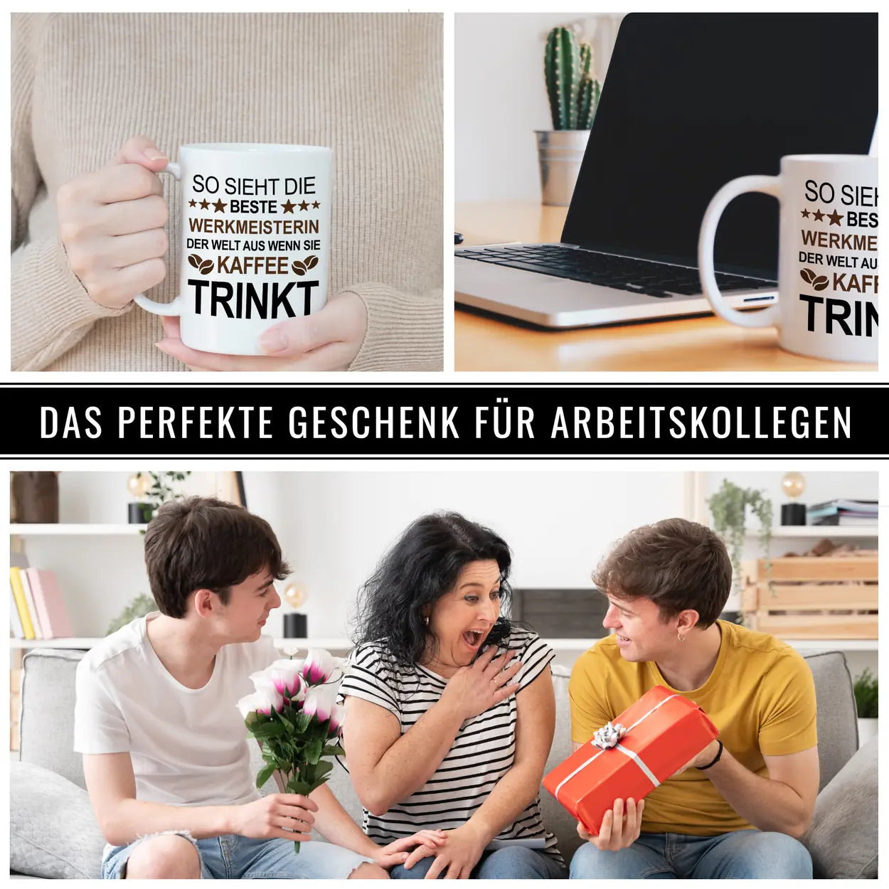 Kaffeetasse So sieht die beste Werkmeisterin der Welt aus. - Druckerino