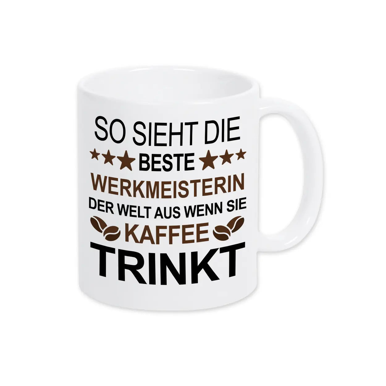 Kaffeetasse So sieht die beste Werkmeisterin der Welt aus. - Druckerino