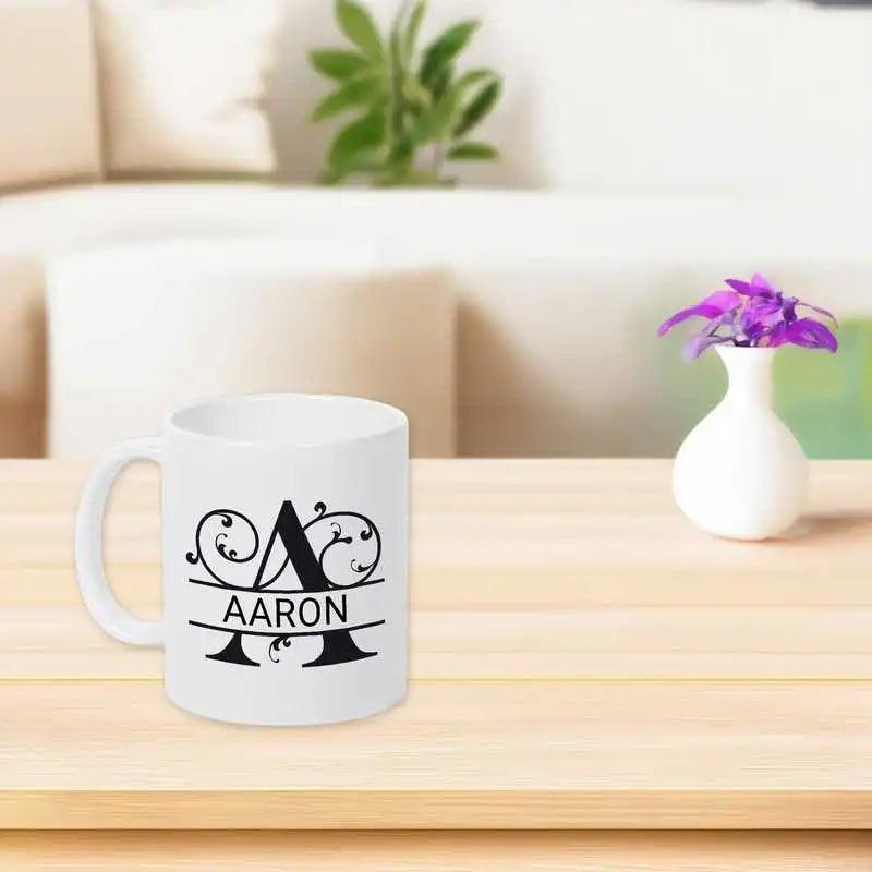 Keramik Tasse mit Namen | Motiv 1 | Aaron - Druckerino