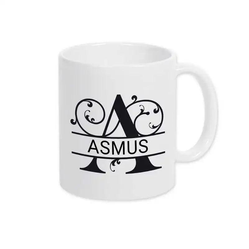 Keramik Tasse mit Namen | Motiv 1 | Asmus - Druckerino