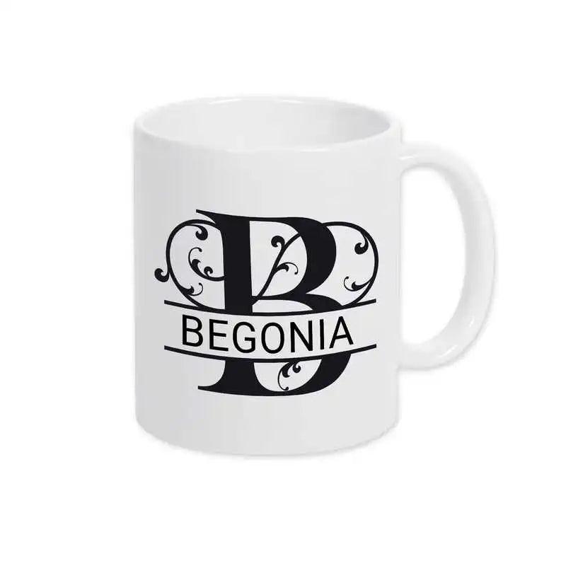 Keramik Tasse mit Namen | Motiv 1 | Begonia - Druckerino