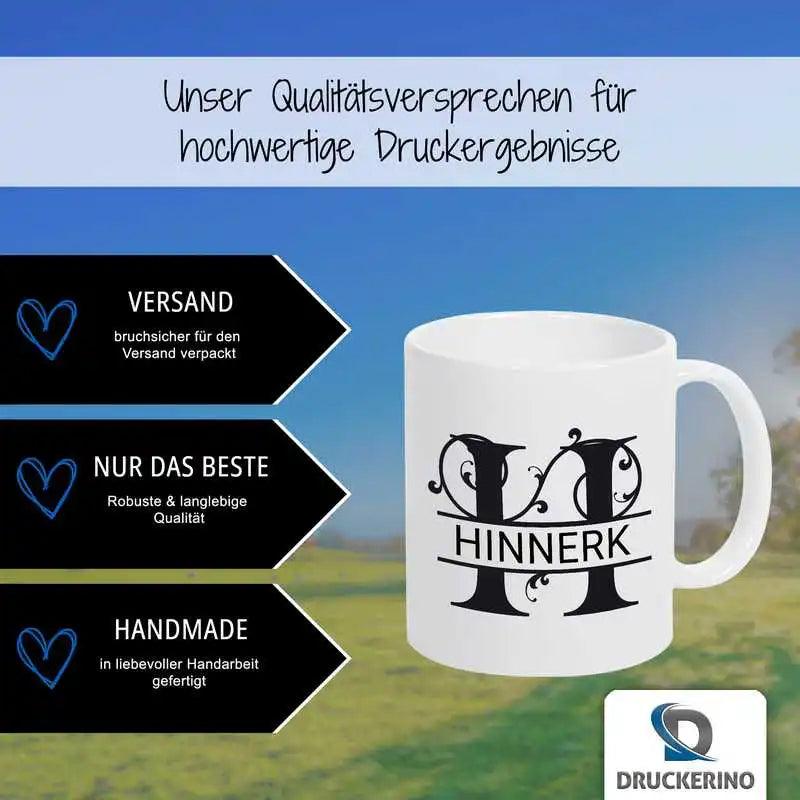 Keramik Tasse mit Namen | Motiv 1 | Hinnerk - Druckerino