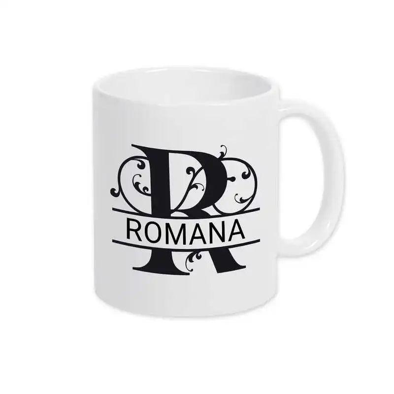 Keramik Tasse mit Namen | Motiv 1 | Romana - Druckerino