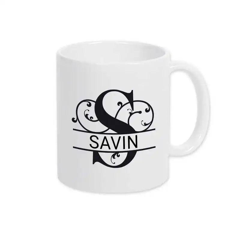 Keramik Tasse mit Namen | Motiv 1 | Savin - Druckerino