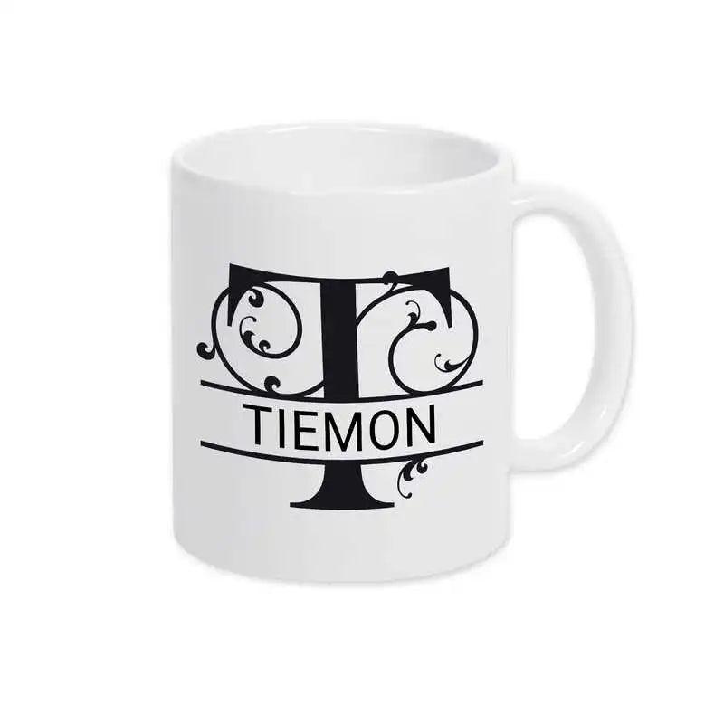 Keramik Tasse mit Namen | Motiv 1 | Tiemon - Druckerino
