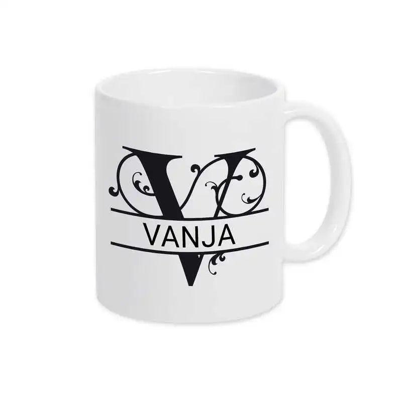 Keramik Tasse mit Namen | Motiv 1 | Vanja - Druckerino