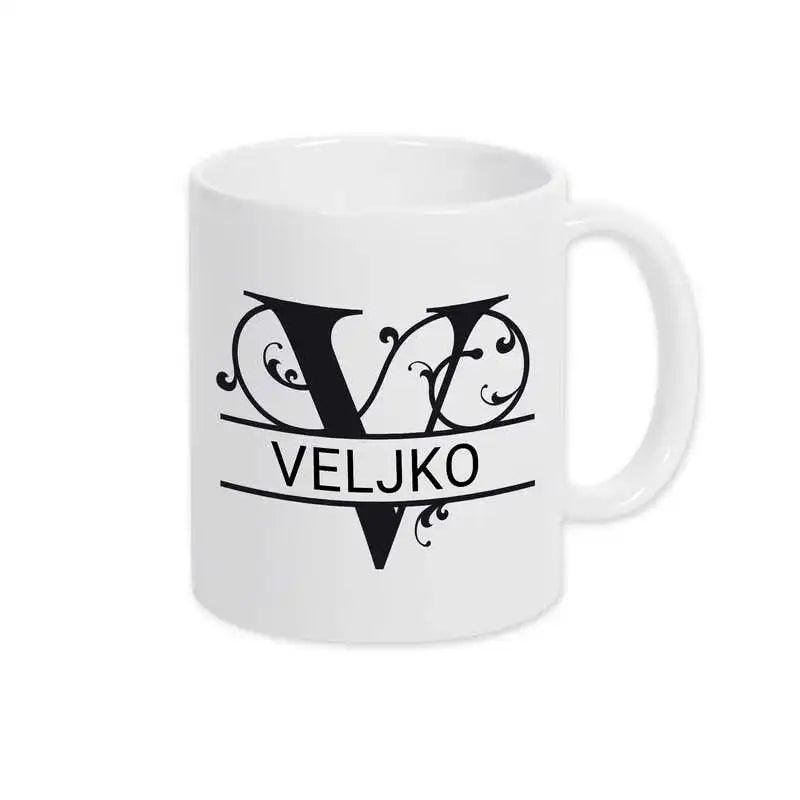 Keramik Tasse mit Namen | Motiv 1 | Veljko - Druckerino