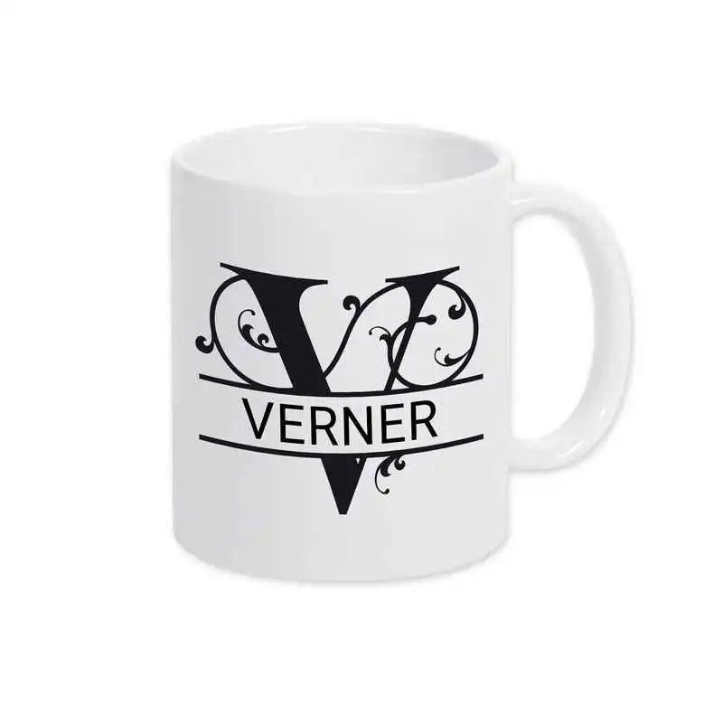 Keramik Tasse mit Namen | Motiv 1 | Verner - Druckerino