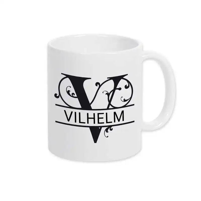 Keramik Tasse mit Namen | Motiv 1 | Vilhelm - Druckerino