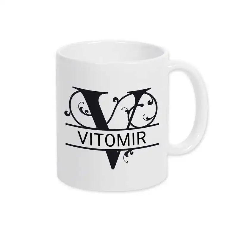 Keramik Tasse mit Namen | Motiv 1 | Vitomir - Druckerino