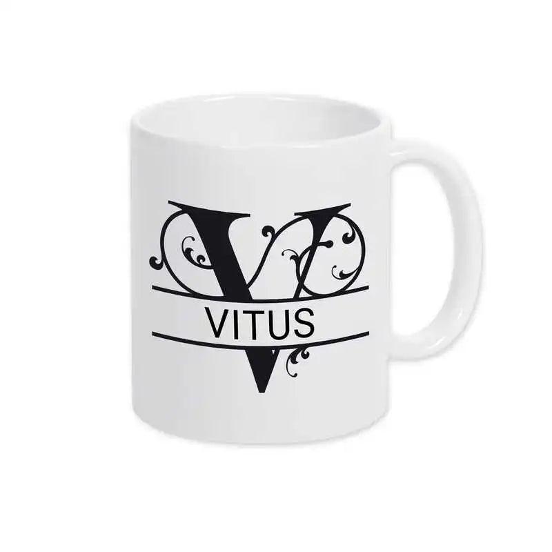 Keramik Tasse mit Namen | Motiv 1 | Vitus - Druckerino