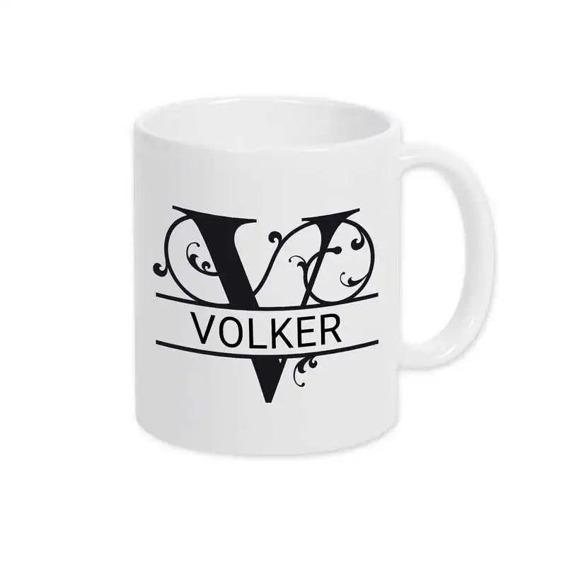 Keramik Tasse mit Namen | Motiv 1 | Volker - Druckerino