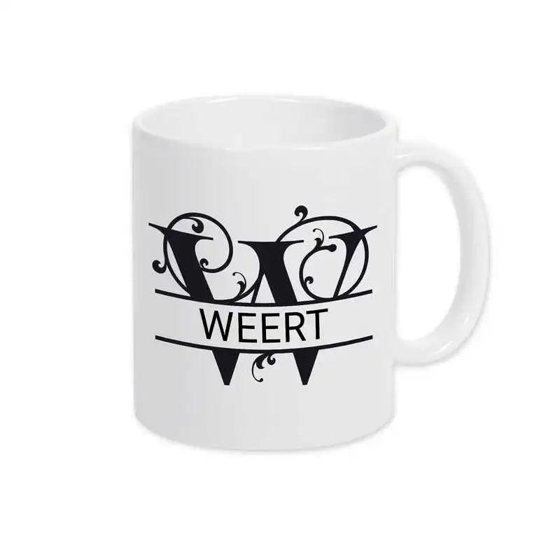 Keramik Tasse mit Namen | Motiv 1 | Weert - Druckerino