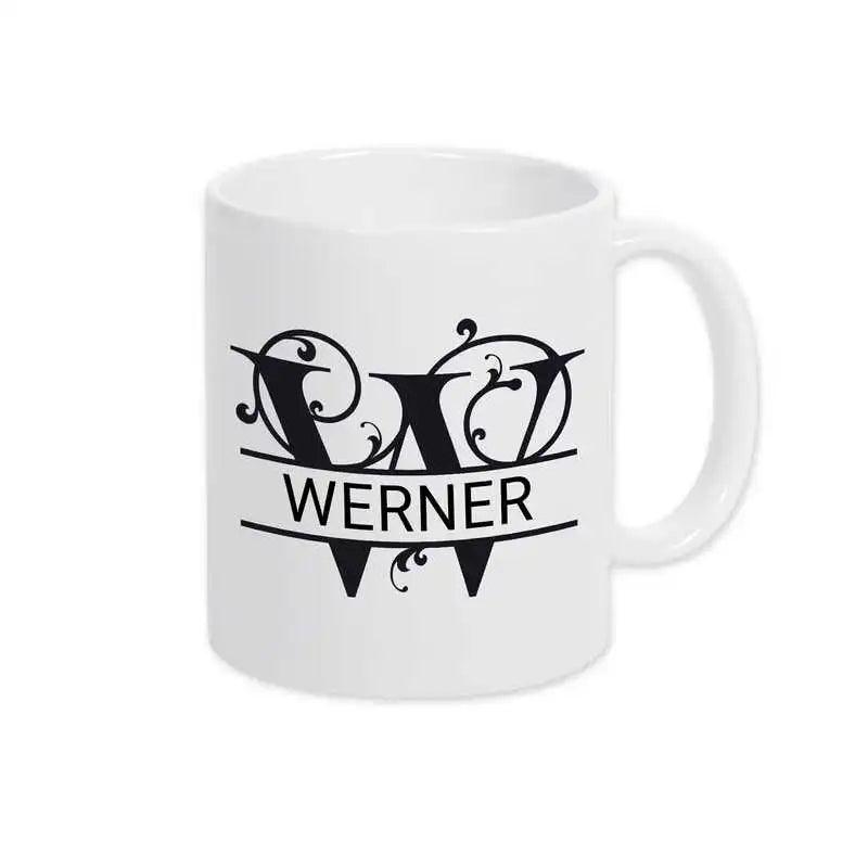 Keramik Tasse mit Namen | Motiv 1 | Werner - Druckerino