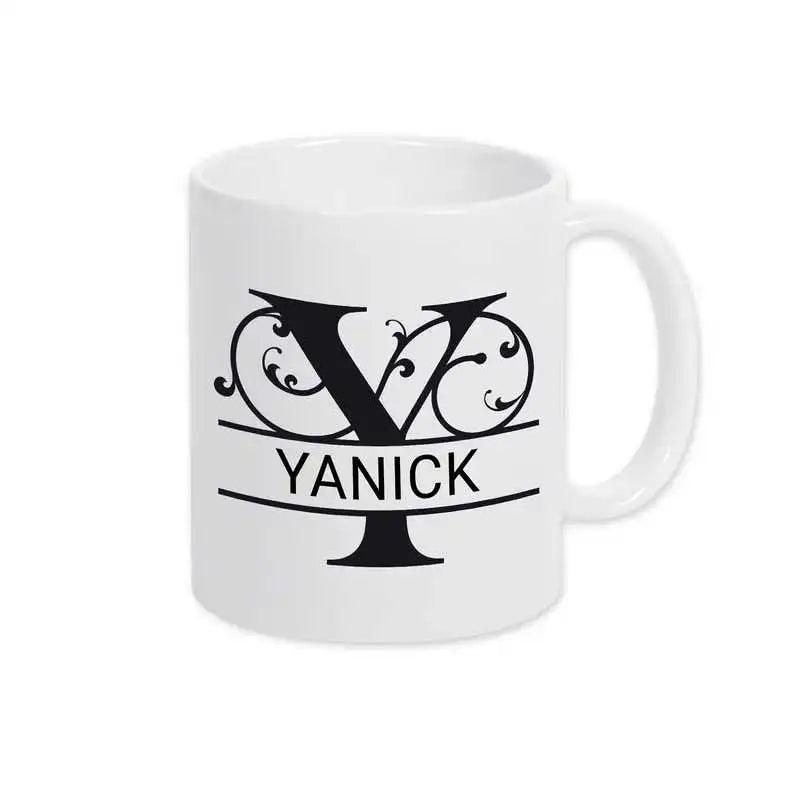 Keramik Tasse mit Namen | Motiv 1 | Yanick - Druckerino