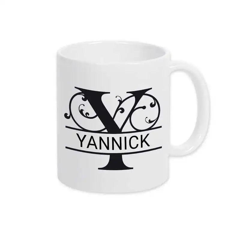Keramik Tasse mit Namen | Motiv 1 | Yannick - Druckerino