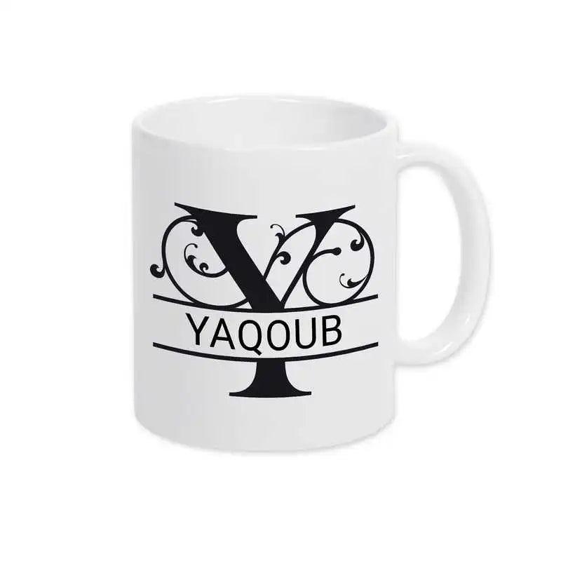Keramik Tasse mit Namen | Motiv 1 | Yaqoub - Druckerino