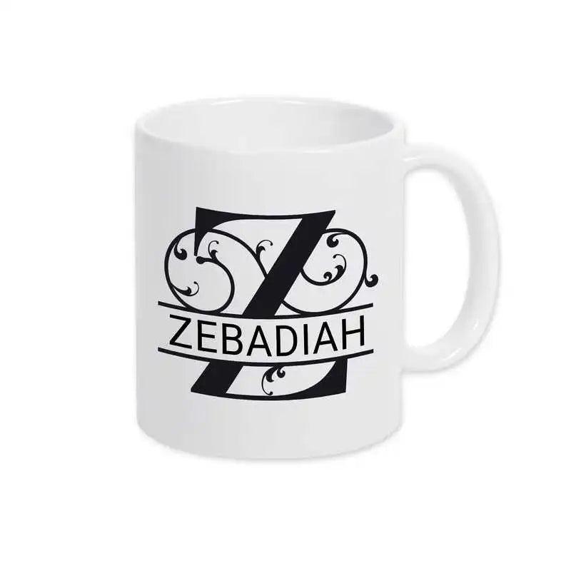 Keramik Tasse mit Namen | Motiv 1 | Zebadiah - Druckerino