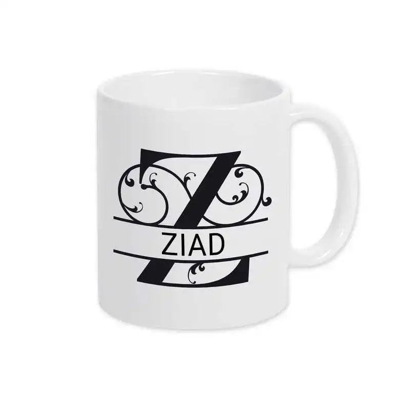 Keramik Tasse mit Namen | Motiv 1 | Ziad - Druckerino