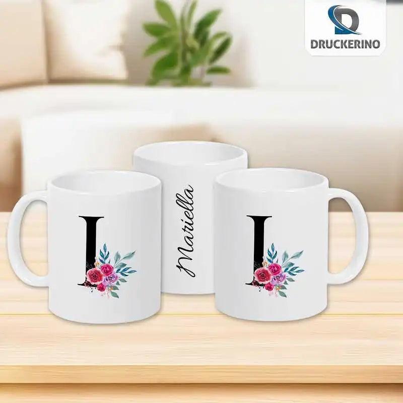 Keramik Tasse mit Namen | Motiv 2 | Ivonne - Druckerino