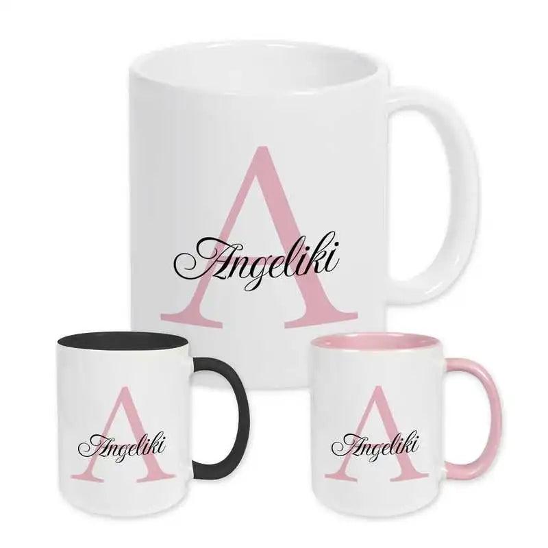 Keramik Tasse mit Namen | Motiv 3 | Angeliki - Druckerino