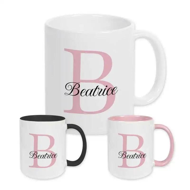 Keramik Tasse mit Namen | Motiv 3 | Beatrice - Druckerino