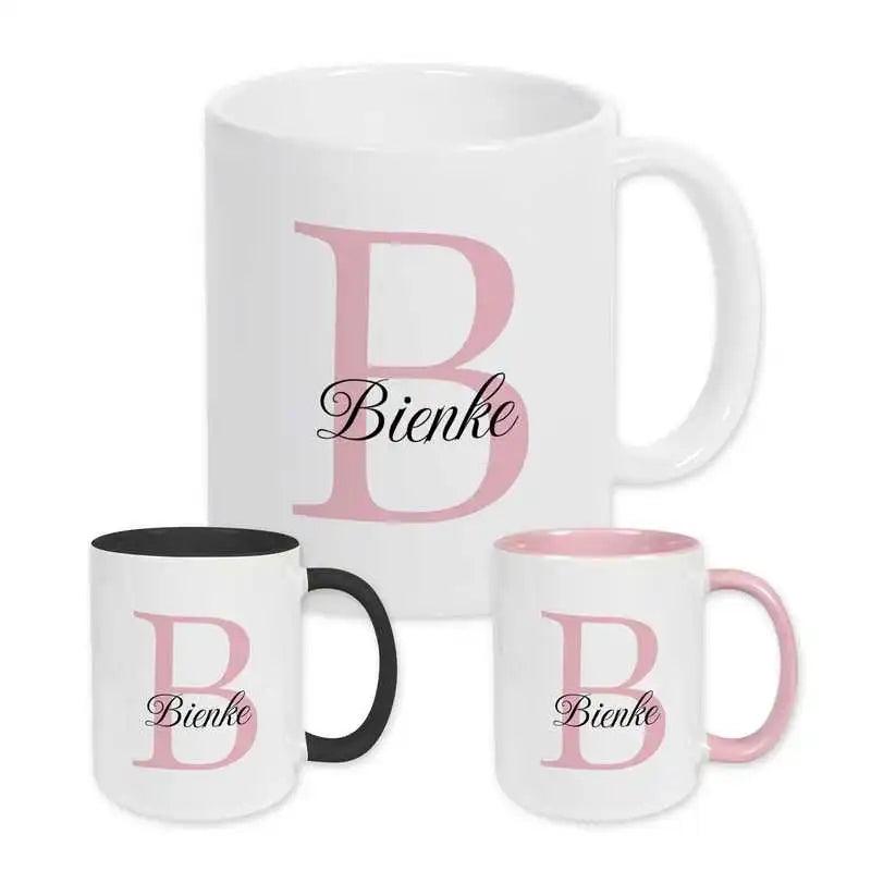 Keramik Tasse mit Namen | Motiv 3 | Bienke - Druckerino